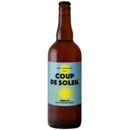 Bouteille de bière Coup de Soleil 75cl – Double IPA artisanale aux houblons Sabro, Azacca et Ekuanot