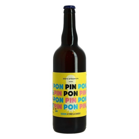 Bouteille de bière Pin Pon 75cl – Blonde artisanale du Nord avec mousse dense et robe dorée