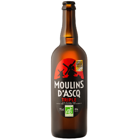 Moulins d'Ascq Triple - Bière bio dorée avec pétillance marquée