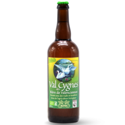 Bouteille de bière bio Val des Cygnes 75cl, blonde artisanale du Nord