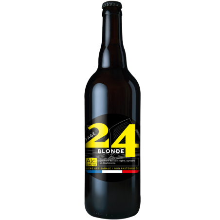Bière Page 24 Blonde Classique - Robe dorée et mousse blanche persistante