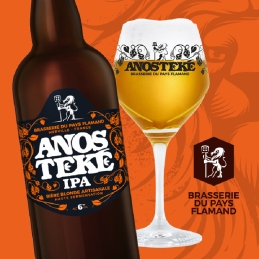 Bouteille Anosteke IPA 75 cl – Bière dorée artisanale avec mousse généreuse