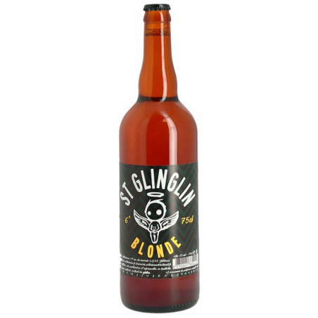 Bouteille de bière Saint Glinglin Blonde 75cl – Bière artisanale du Nord