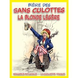 Bouteille de bière Sans-culottes Blonde Légère 75cl, bière artisanale du Nord