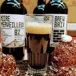 Photo de la bière Noir Merveilleux 75cl Pastry Stout Chocolat Vanille – Brasserie Brewbaix