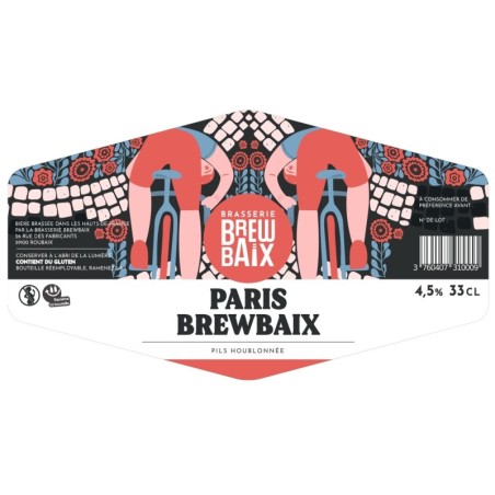 Bouteille de bière Paris-Brewbaix 33 cl - Pilsner artisanale brassée par Brewbaix