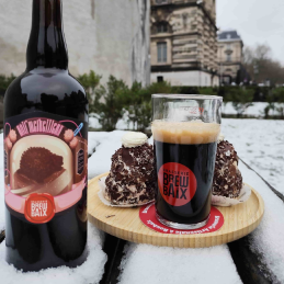 Photo de la bière Noir Merveilleux 75cl Pastry Stout Chocolat Vanille – Brasserie Brewbaix