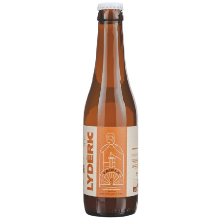 Bouteille de bière Lydéric Triple 33 cl avec sa belle robe dorée et sa mousse onctueuse
