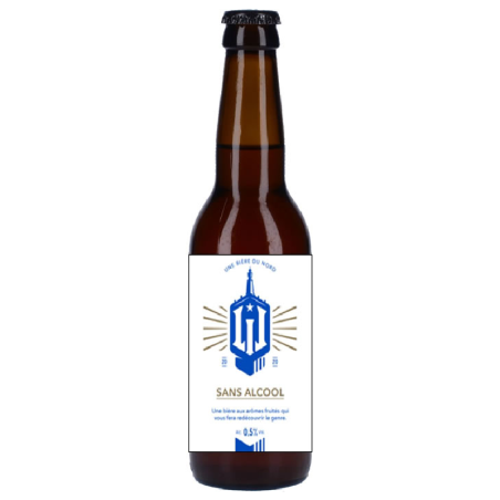 Bouteille de Lil Sans Alcool – Bière blonde artisanale 0,5% brassée à Lille par la Brasserie Gobrecht