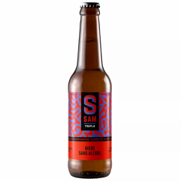 Sam Triple - Bière sans alcool Blonde aux arômes d'épices, 33cl