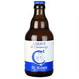 Bouteille de bière Abbaye de Clairmarais Blonde avec étiquette authentique