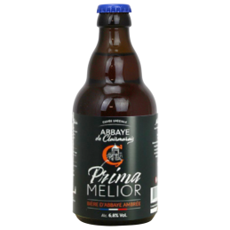Bouteille de bière Abbaye de Clairmarais Prima Melior 33 cl – Bière ambrée artisanale des Hauts-de-France