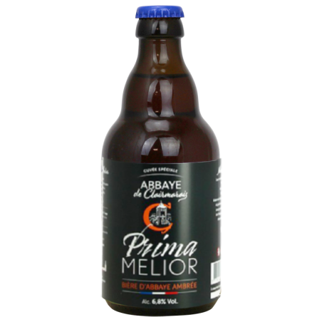 Bouteille de bière Abbaye de Clairmarais Prima Melior 33 cl – Bière ambrée artisanale des Hauts-de-France