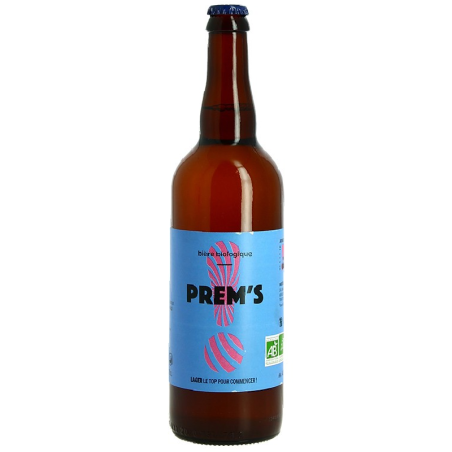 Bouteille de bière Prem’s Blonde Bio 75cl – Bière artisanale française