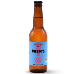 Bouteille de bière Prem’s Blonde Bio 33 cl – Bière artisanale française