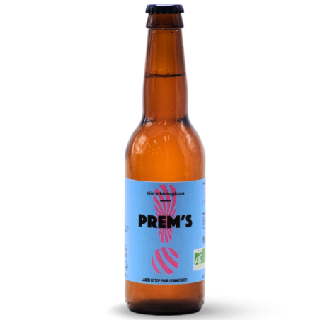 Bouteille de bière Prem’s Blonde Bio 33 cl – Bière artisanale française