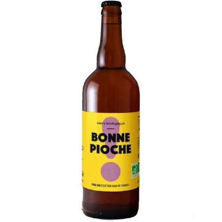 Bouteille de bière Bonne Pioche, Pale Ale blonde artisanale aux arômes fruités