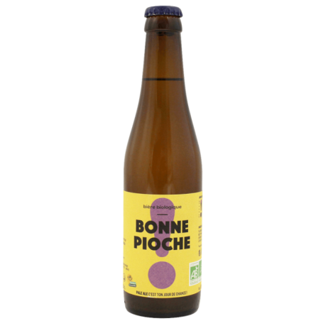 Bouteille de bière Bonne Pioche 33 cl, Pale Ale blonde artisanale aux arômes fruités