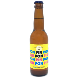 Bouteille de bière Pin Pon 33 cl – Blonde artisanale du Nord avec mousse dense et robe dorée