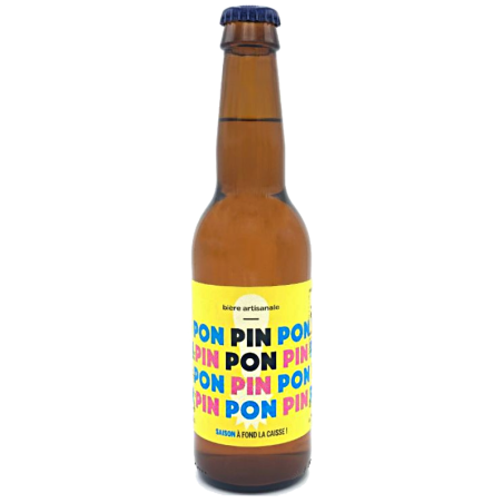 Bouteille de bière Pin Pon 33 cl – Blonde artisanale du Nord avec mousse dense et robe dorée