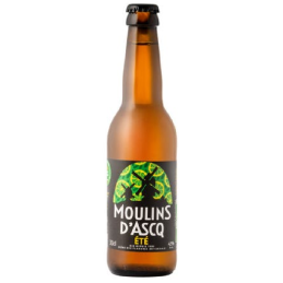 Bouteille de Moulins d'Ascq Été 33 cl avec notes fraîches de citron vert et basilic