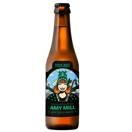 Bouteille de bière Amy Mill 33 cl - Sour Wheat IPA, brassée avec du houblon Citra