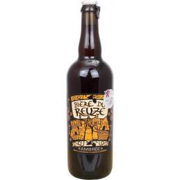 Bouteille de Bière du Reuze Ambrée 7° devant le Mont Cassel, bière artisanale des Hauts-de-France