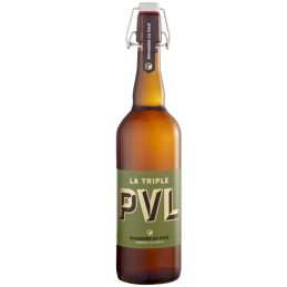 Bière PVL Triple Brasserie du Pavé Flandres, triple ale dorée
