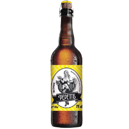 Bouteille de bière Pepette Blonde 75cl - Bière artisanale du Nord