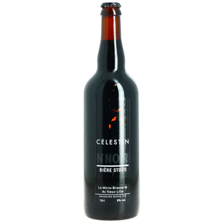 Bière N°Noir Stout Bio - Bouteille de la Brasserie Célestin