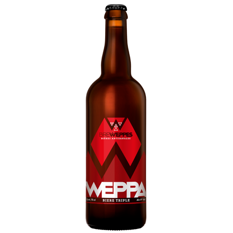 Bouteille de Weppa Triple, bière blonde artisanale du Nord Bouteille de Weppa Triple, bière blonde artisanale du Nord