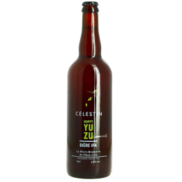 Bouteille de bière Hoppy Yuzu - IPA blonde au yuzu, saveurs exotiques et amertume équilibrée