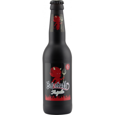 Bouteille de bière Belzebuth Triple, blonde dorée avec notes d’épices et agrumes