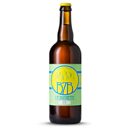 Bouteille de Bonnette IPA, bière dorée artisanale avec mousse généreuse