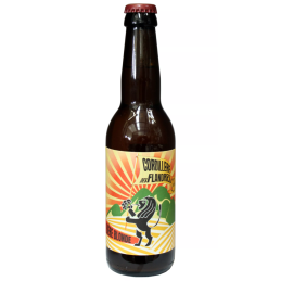 Bouteille de bière blonde Cordillère des Flandres avec décor de la Flandre