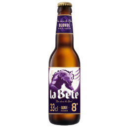 Bouteille de bière La Bête 8% de la Brasserie Castelain