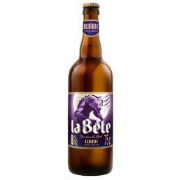 Bouteille de bière La Bête 8% de la Brasserie Castelain