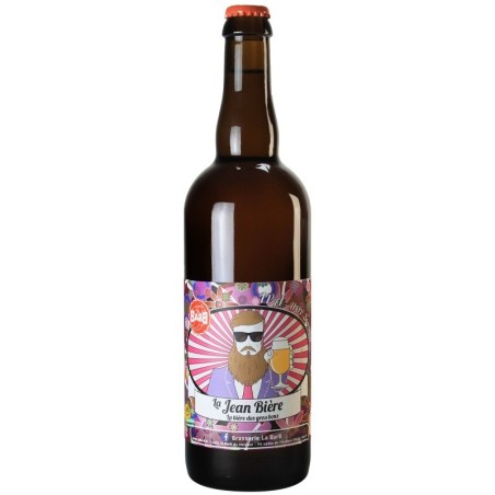 Bouteille de bière Jean Hop Session IPA avec mousse généreuse