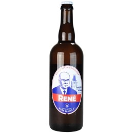Bouteille de bière blonde artisanale La René Motte Cordonnier