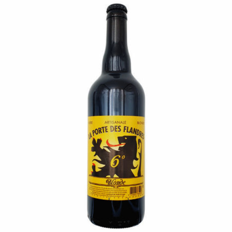 Bouteille de bière blonde Porte des Flandres 75 cl