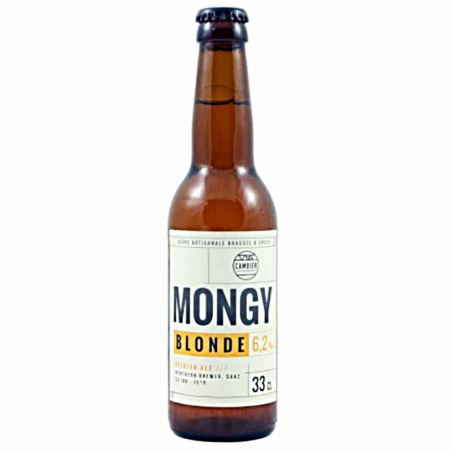 Bouteille de bière artisanale Mongy Blonde 33 cl – Brasserie Cambier