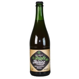 Bouteille de Thiriez Triple Bio – Bière blonde des Flandres 8,5% avec mousse onctueuse