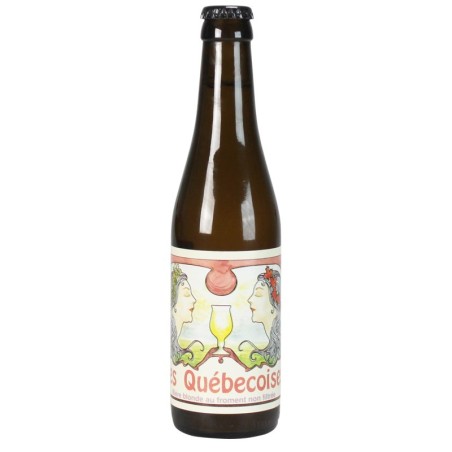 Bouteille de bière Les Québécoises 33cl, blonde artisanale brassée en France par la Brasserie Thiriez.